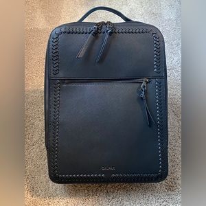 Calpak Kaya Black Laptop Bag with Gunmetal Hardware